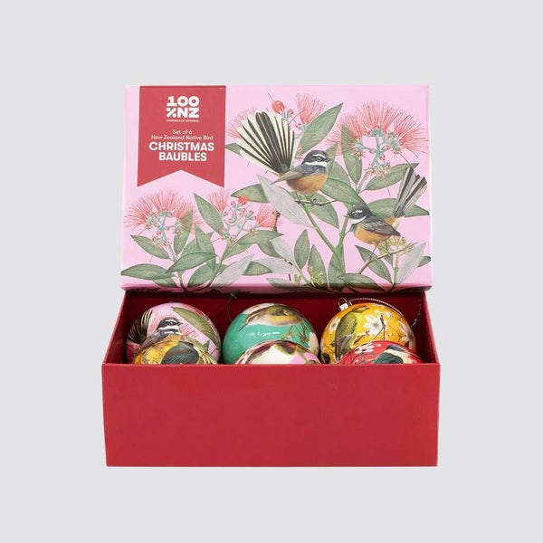 NZ Native Birds Baubles S/6 Carousel 2