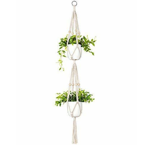 Macrame Plant Hanger Cotton Rope Hanging Planter Basket Carousel 1