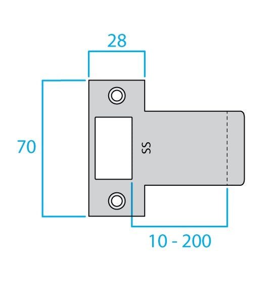 BDS 0760291003 Long Lipped Strike Stainless Steel 125mm Carousel 2