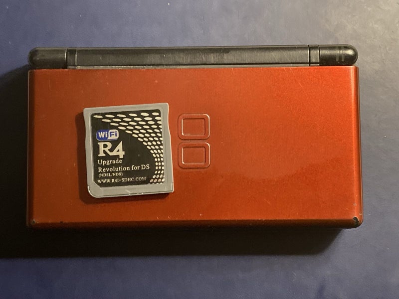 Red Nintendo Ds-Lite R4 Homebrew Cart, SD Card, Charger Included! Carousel 1