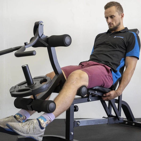 Adjustable weight bench with leg extension/curl & removable bicep curl ($500new)64414042777859114