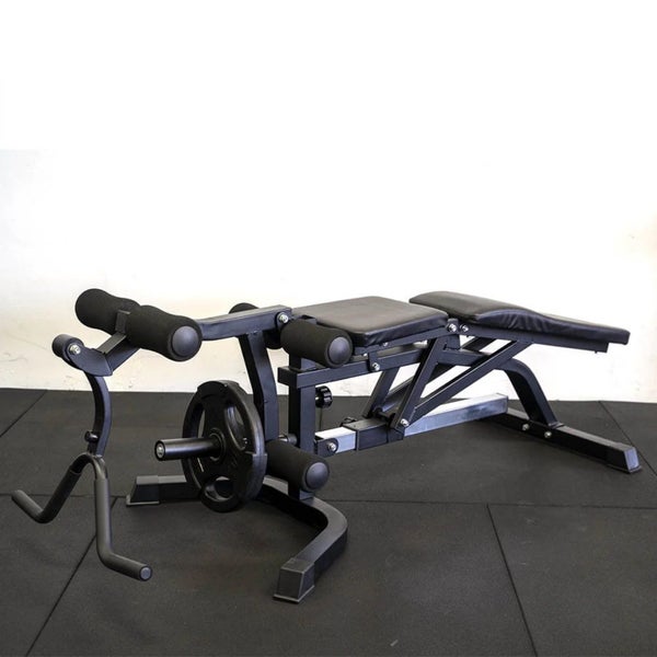 Adjustable weight bench with leg extension/curl & removable bicep curl ($500new)64414042777859111