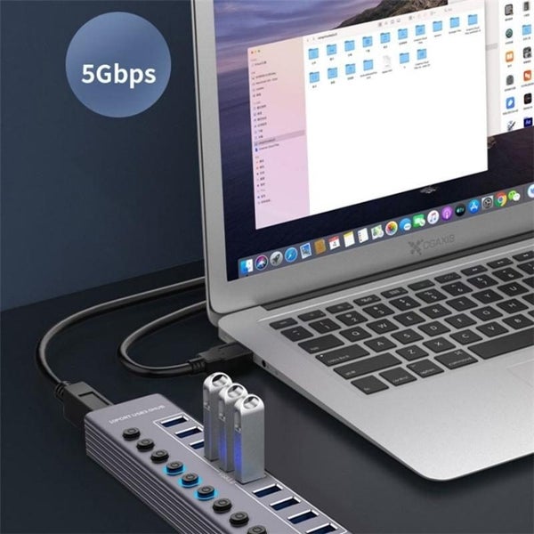 10-In-1 Usb 3.0 Extension Hub With Individual Switch Carousel 2