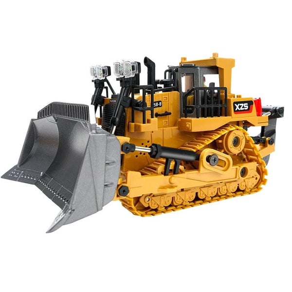 9 Channel Remote Control Bulldozer Toy With Alloy Excavator Carousel 2