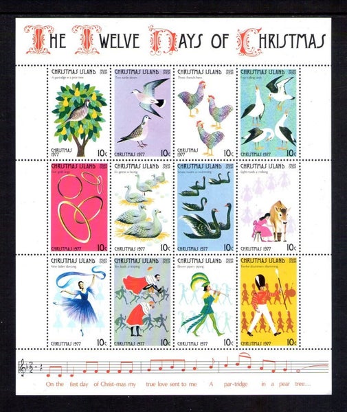 Christmas - 1977 Christmas M/S - UHM - With Watermark - 84a Carousel 1