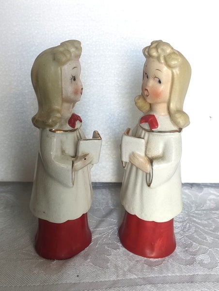 Pair of Mid Century Christmas Choir Singers Carousel 2