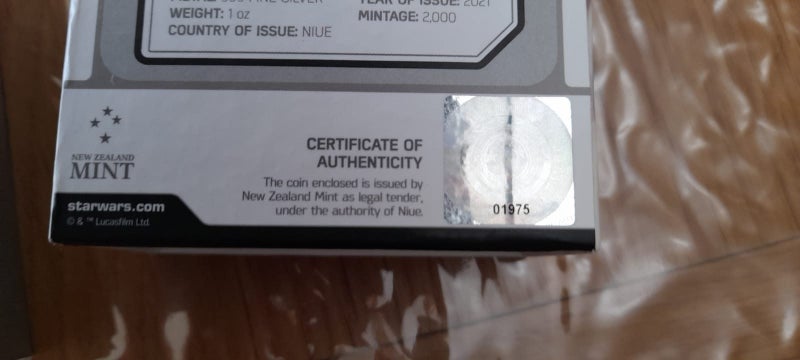 Chibi Star Wars Princess Leia 2021 Niue 1oz Silver Coin: Number 1975 of 2000 Carousel 3