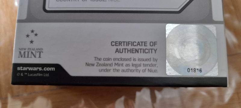 Chibi Star Wars Han Solo 2021 Niue 1oz Silver Coin: Number 1816 of 2000 Carousel 2