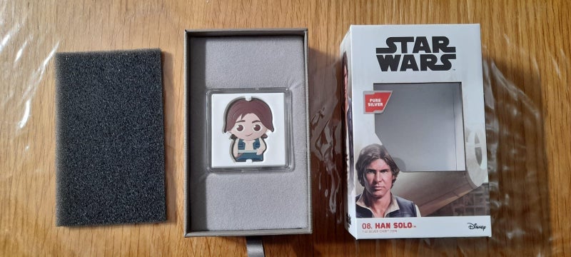 Chibi Star Wars Han Solo 2021 Niue 1oz Silver Coin: Number 1816 of 2000 Carousel 1