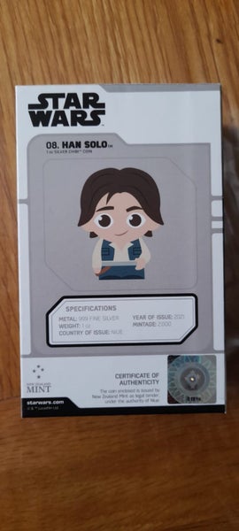 Chibi Star Wars Han Solo 2021 Niue 1oz Silver Coin: Number 1816 of 2000 Carousel 3