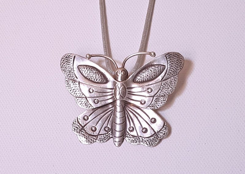 Unique Solid Stg Silver Butterfly Pendant 14.7 g Carousel 2