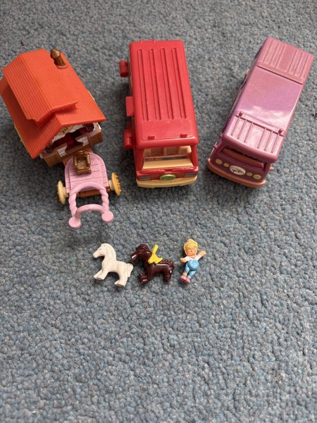 3x vintage Polly pocket vehicles Carousel 1