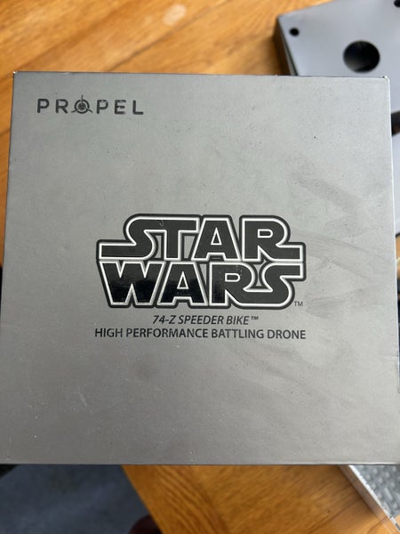 Star Wars 74-z speeder bike battling drone64494945783810114