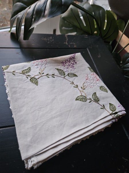 Vintage Hand Embroidered Suppercloth Carousel 3