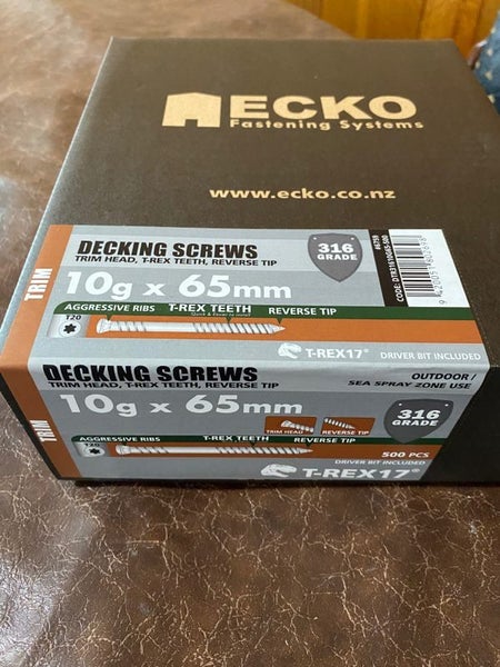 10g x 65 Decking Screw SS 316 Trim Head 500pc Carousel 2