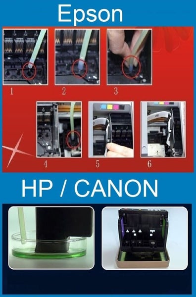 Unblock Print Head Nozzles Printer Cleaning Kit Cleaner 100ml for Brother etc Carousel 2