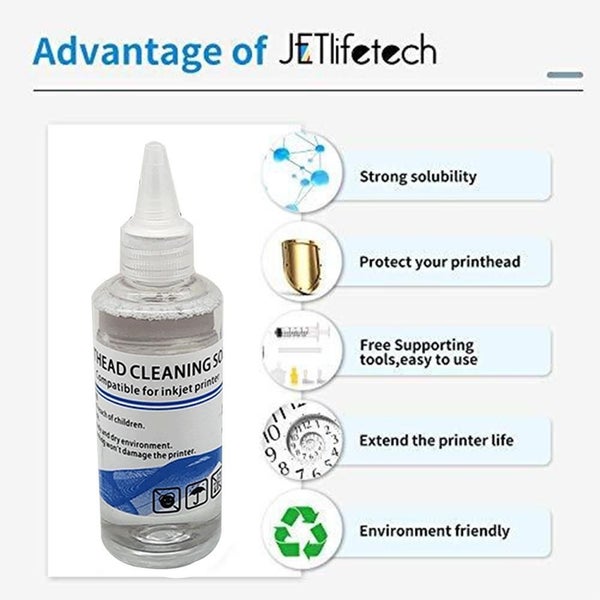Unblock Print Head Nozzles Printer Cleaning Kit 100ml for Canon Epson HP etc Carousel 8