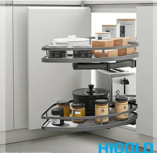 Hi Gold lazy susan - Pull out trays Carousel 1