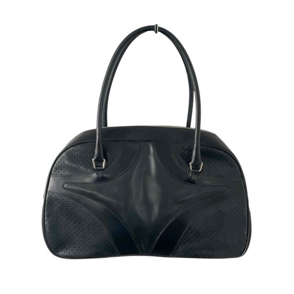 PRADA BLACK BOS TAURUS SHOULDER BAG Carousel 1