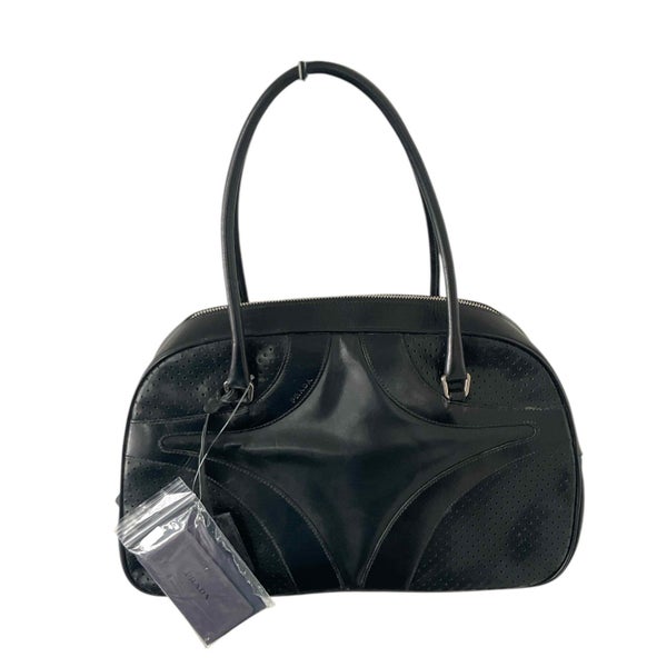PRADA BLACK BOS TAURUS SHOULDER BAG Carousel 2