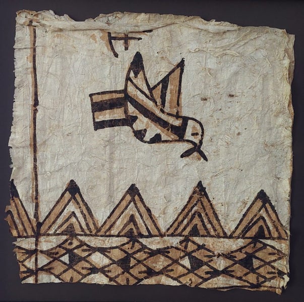 ELEGANT ONE-OFF TAPA-CLOTH - NOW a FRAMED ARTWORK Carousel 2