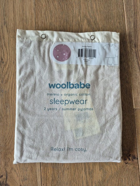 WOOLBABE merino organic cotton PJs shorts - pink {Size 2} summer | BNWT Carousel 1