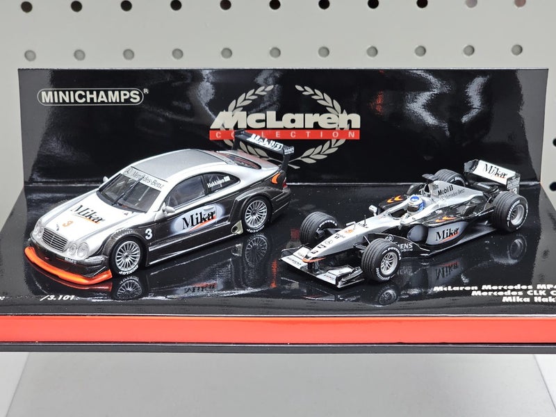 1/43 McLaren Mercedes MP4-16 F1 & Mercedes CLK Coupe DTM - Mika Hakinen Set Carousel 1