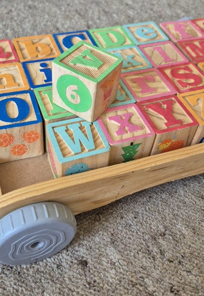 wooden trolley with blocks Carousel 2
