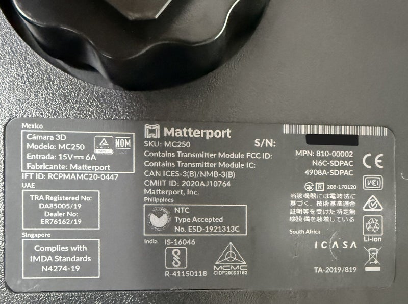 3D SCANNER! Matterport Pro2 (MC250) 3D Camera + Tripod + Hard Case – Full Kit64502247055874112