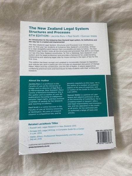 The New Zealand Legal System 6th edition Carousel 2