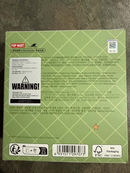 THE MONSTERS-FAIRY FOREST BUCKET HAT MINI BAG-POP MART-BRAND NEW! Carousel 13