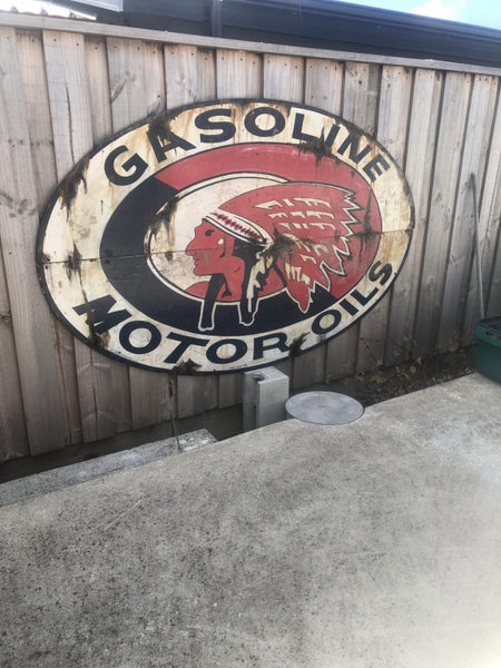 Large Gasoline Motor Oils Sign Carousel 2