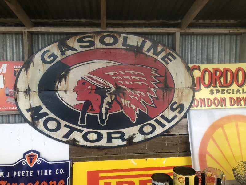 Large Gasoline Motor Oils Sign Carousel 1