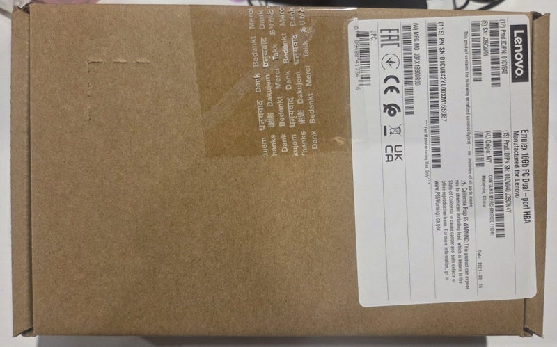 Lenovo 16Gb FC Dual Port HBA Carousel 2