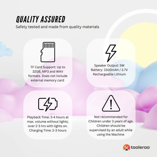 Portable Bluetooth Karaoke Machine 2 Wireless Mics Purple Carousel 9