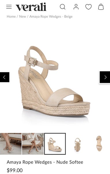 $1 reserve - Verali Amaya rope wedges size 38 - never worn!64426031994370110