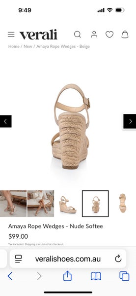 $1 reserve - Verali Amaya rope wedges size 38 - never worn!64426031994370112