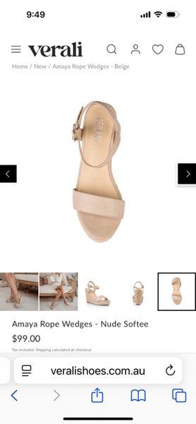 $1 reserve - Verali Amaya rope wedges size 38 - never worn!64426031994370113