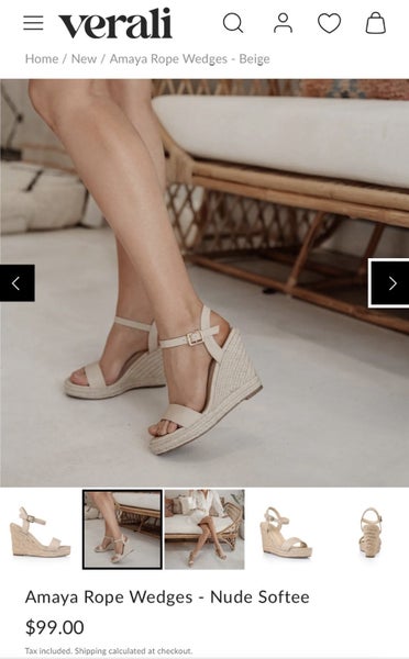 $1 reserve - Verali Amaya rope wedges size 38 - never worn!64426031994370114