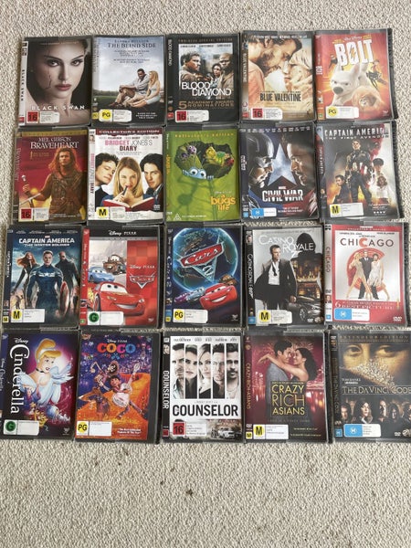 210 DVDs Bulk Lot + Extra sleeves + Alphabetical dividers64436392332546113
