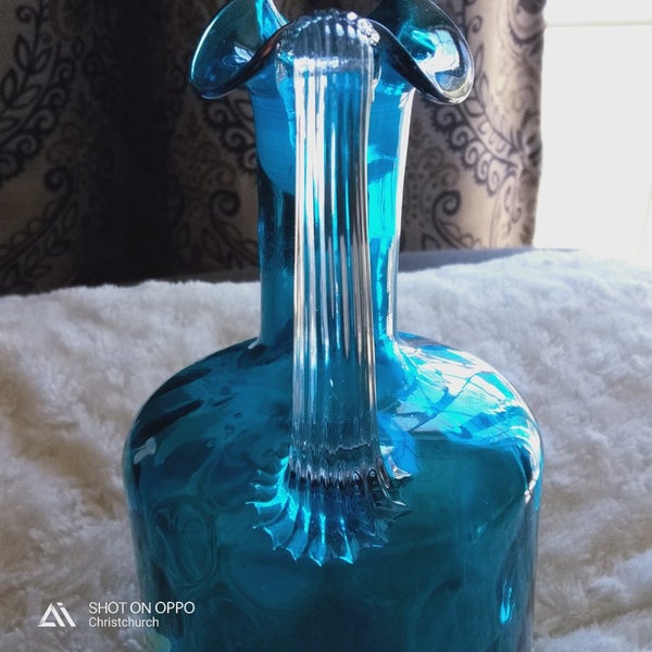 Beautiful, Hand-painted and Hand-blown Glass Decorative Jug Carousel 2