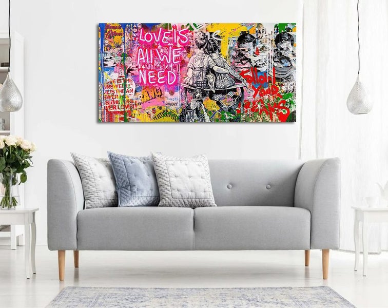 Black Friday Sell Modern Home Decor Ready to hang Canvas Print - Banksy Carousel 6