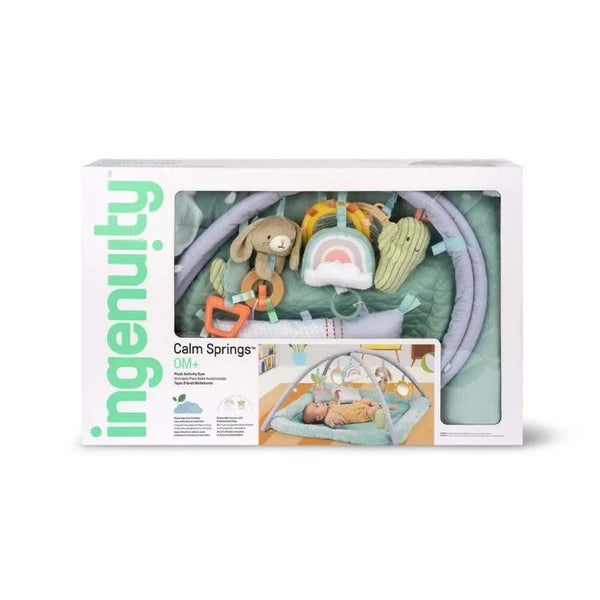 Baby Playmat Ingenuity Calm Springs Plush Activity Gym Carousel 1