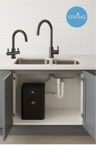 Spring Kitchen Boiler With Twin Tap Combo (Matt Black) Carousel 1