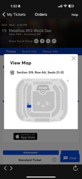 2 x Metallica Tickets M72 World Tour64427588419715110