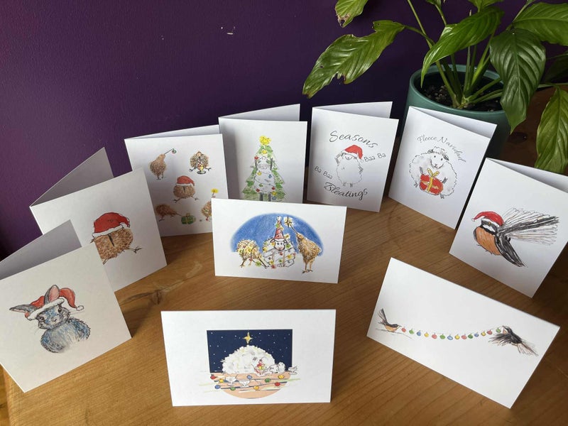 New Zealand Watercolour Christmas Cards Carousel 2