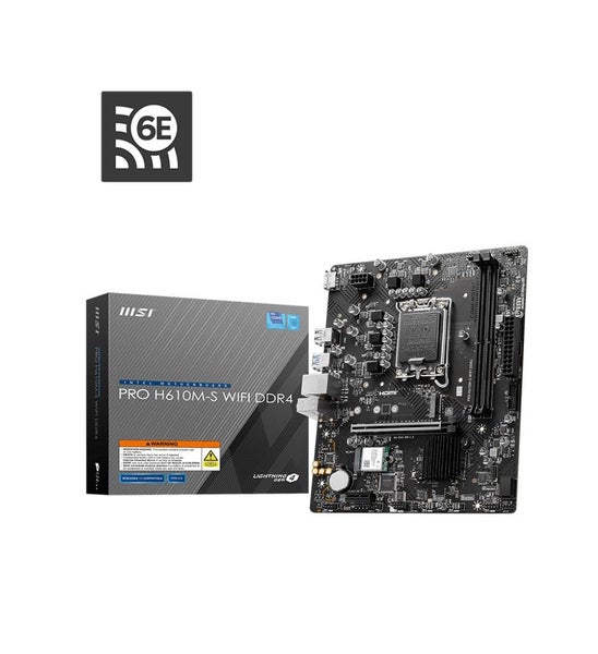 MSI PRO H610M-S WIFI DDR4 Intel LGA 1700 mATX Motherboard 2x DDR4~64GB,1x PCI... Carousel 1