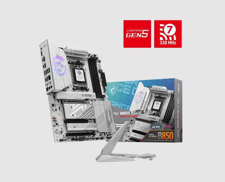 MSI B850 EDGE TI WIFI, AMD B850, 4x DDR5 256GB, 1x HDMI, 3x PCI-E x16 slot, 4... Carousel 1