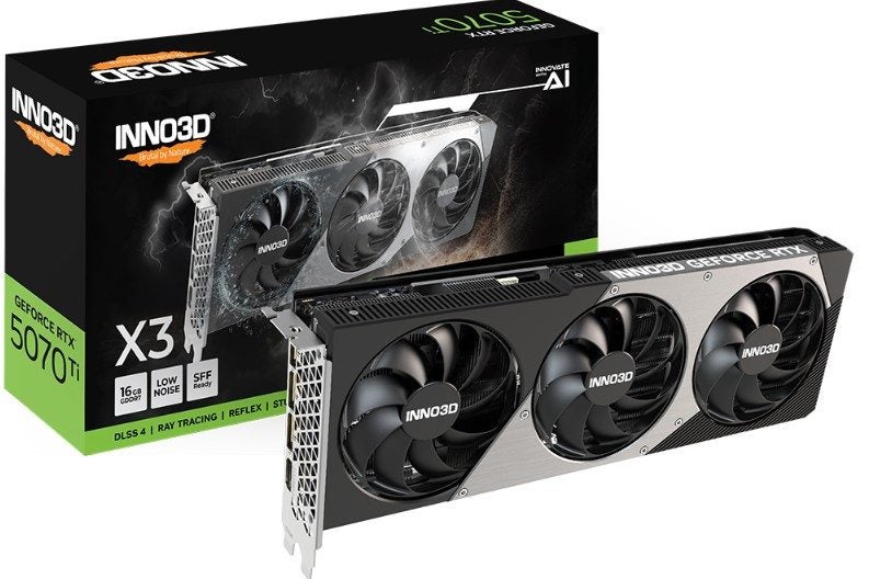 INNO3D nVidia GeForce RTX 5070 TI X3 16GB GDDR7 2452 MHz Boost Clock, RAM 28 ... Carousel 1
