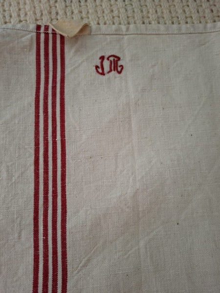French Monogram Teatowel JM Carousel 1